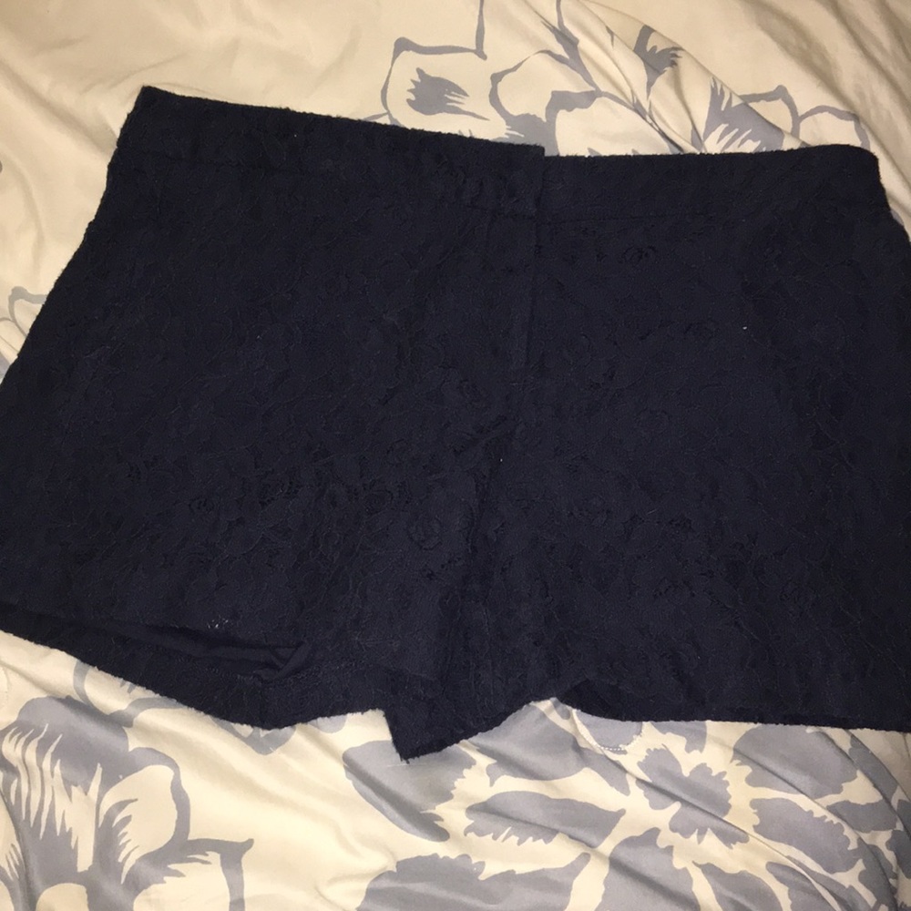 Navey lace shorts